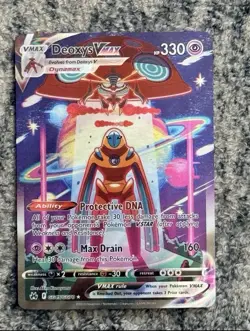 Pokemon Deoxys VMAX Ultra Rare Full Art Holo Psychic Card Crown Zenith GG45/GG70 - Image 1