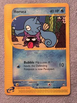 Horsea Aquapolis Regular 084/147 Pokemon TCG Card Common E Reader - Image 1