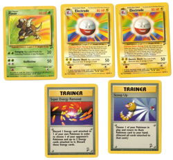 2000 Pokemon Base Set 2 Card Lot 5 Rare Cards WOTC NM LP - Image 1