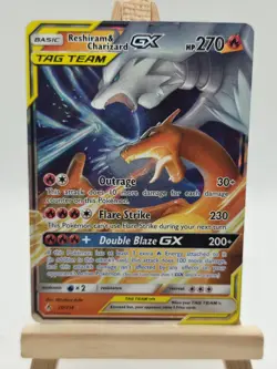 Reshiram & Charizard GX 16/173 Tag Team Ultra Rare Holo Pokemon Card - Image 1