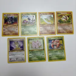 1999 Pokemon 1st Edition Jungle Card Lot 7 Common Uncommon Cards WOTC LP MP - Image 1