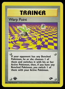 Pokemon Gym Challenge 126/132 Warp Point 1st Edition Pokemon Card - Image 1