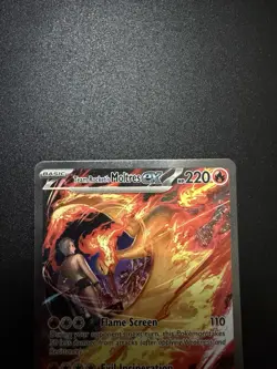 Pokemon TCG Team Rockets Moltres EX Card 229/182 Destined Rivals SIR - Image 3
