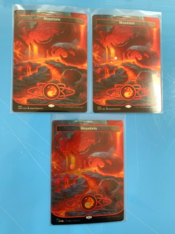 Unfinity Borderless Full Art GALAXY Foil MOUNTAIN x3 mtg I Combine Ship - Image 1