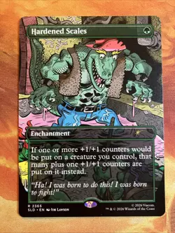 MTG Borderless Hardened Scales Secret Lair: X TMNT: The Mighty Mutanimals!! - Image 1