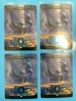 Unfinity Borderless Full Art GALAXY Foil ISLAND x4 mtg I Combine Ship - Image 1