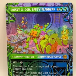 Mikey & Don Party Planners 0246 Foil Secret Lair TMNT Magic The Gathering MTG - Image 1
