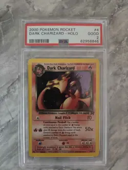 2000 POKEMON ROCKET #4 DARK CHARIZARD-HOLO PSA 2 - Image 1