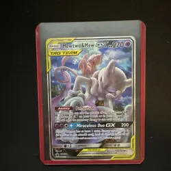 Pokemon Mewtwo & Mew GX SM191 TAG TEAM Promo Holo Unified Minds Card - Image 1