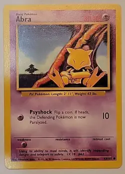 Pokemon TCG Abra 043/102 Base Set Regular - Image 1