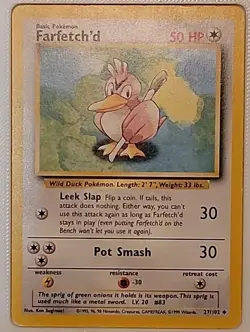 Pokemon TCG Farfetch'd 027/102 Base Set Regular - Image 5