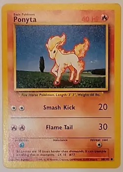 Pokemon TCG Ponyta 060/102 Base Set Regular - Image 1