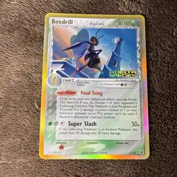 Pokemon Beedrill (Delta Species) 1/113 Delta Species Reverse Holo Stamped LP - Image 1
