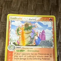 Pokemon TCG Ludicolo EX Delta Species Holo Rare Stamped 6/100 Crystal Guardians - Image 5