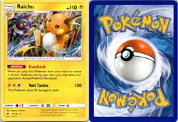 Raichu 41/147 Holo R Burning Shadows Pokemon NM - Image 3
