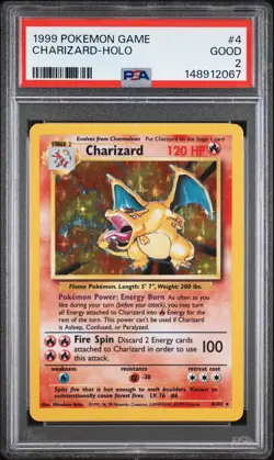 1999 POKEMON GAME #4 CHARIZARD-HOLO PSA 2 - Image 1