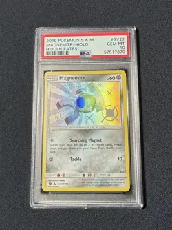 2019 POKEMON SUN & MOON HIDDEN FATES #SV27 MAGNEMITE-HOLO PSA 10 - Image 1