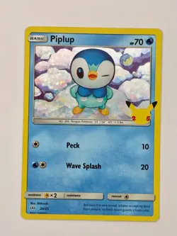 🇨🇦 Piplup 20/25 McDonald's 25th Anniversary Set Holo Rare Pokemon 2021 - Image 1
