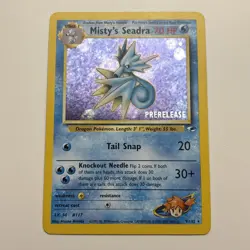 2000 Pokemon Gym Heroes Misty's Seadra [Pre-Release] 9/132 Holo Rare LP Wizards - Image 2