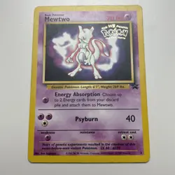 1999 Pokemon Black Star Promo Mewtwo #3 WOTC Wizards LP - Image 1
