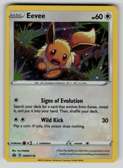 Eevee SWSH118 Holo Promo Sword & Shield Promo Pokemon NM - Image 1