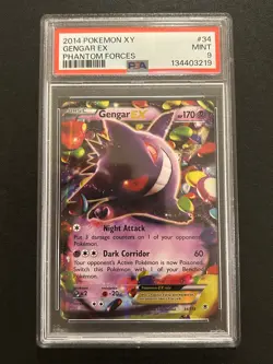 Gengar EX 34/119 - Pokemon Phantom Forces PSA 9 Mint NEW CERT - Image 1