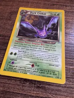 Pokemon Dark Crobat TCG Neo Destiny Holo Card 2/105 Unlimited Rare - Image 2