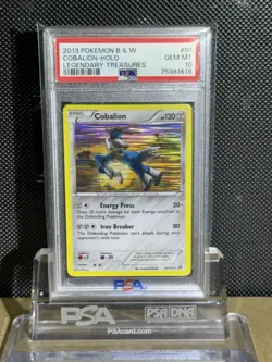 2013 POKEMON B & W LEGENDARY TREASURES COBALION HOLO 91/113 PSA 10 GEM MT🔥POP 8 - Image 4