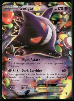 Gengar EX 34/119 Holo EX Rare Phantom Forces Pokemon Near Mint - Image 1
