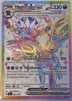 Pokemon Hydreigon EX 223/191 SECRET RARE - Rainbow Holo Full Art – NM+ - Image 1
