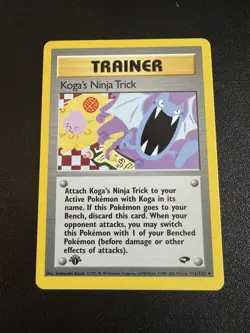 KOGA'S NINJA TRICK 115/132 UNCOMMON GYM CHALLENGE POKEMON 1ST EDITION LP - Image 1