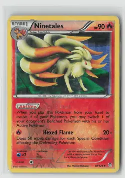 NINETALES 19/124 REVERSE HOLO DRAGONS EXALTED POKEMON TCG HP - Image 1