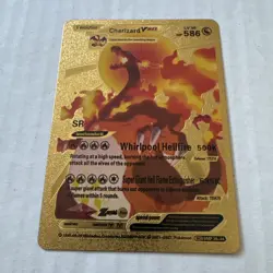 Pokemon Charizard VMAX 586HP Gold Foil Fan Art Card SMP 26-44 - Image 1