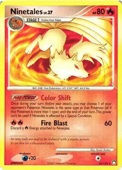 Pokemon TCG Mysterious Treasures 32/123 Ninetales Rare DMG - Image 1