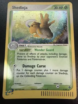 2003 Pokemon TCG Shedinja 11/97 EX Dragon Holo Rare w/ swirl - NM/LP - Image 1