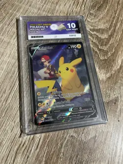 Pokemon TCG Pikachu V Alt Art - Lost Origin TG16/TG30 - ACE 10 Gem Mint Graded - Image 1