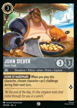 John Silver - Ship's Cook Foil (181) Azurite Sea Disney Lorcana - Image 1