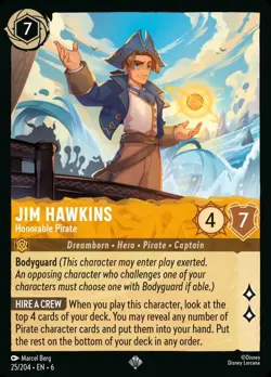 Jim Hawkins - Honorable Pirate (025) Azurite Sea Disney Lorcana - Image 1