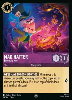 Mad Hatter - Eccentric Host Foil (059) Azurite Sea Disney Lorcana - Image 1