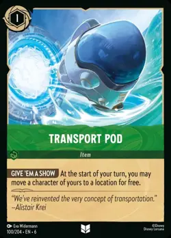 Transport Pod Foil (100) Azurite Sea Disney Lorcana - Image 1