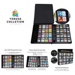 Large 2000 Capacity D-Ring Trading Card Album with Reinforced Zipper Closure - Image 1