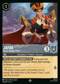 Jafar - Power Hungry Vizier (193) Azurite Sea Disney Lorcana - Image 1