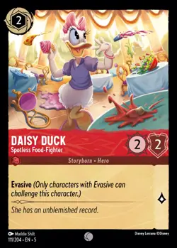 Daisy Duck - Spotless Food-Fighter Foil (111) Shimmering Skies Disney Lorcana - Image 1