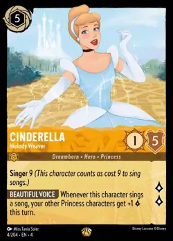 Cinderella - Melody Weaver (004) Foil Ursula's Return Disney Lorcana - Image 1