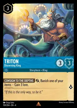 Triton - Discerning King (159) Ursula's Return Disney Lorcana - Image 1