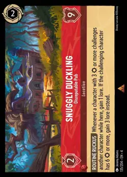 Snuggly Duckling - Disreputable Pub (135) Foil Ursula's Return Disney Lorcana - Image 1