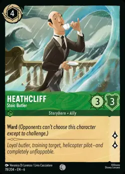 Heathcliff - Stoic Butler Foil (078) Azurite Sea Disney Lorcana - Image 1