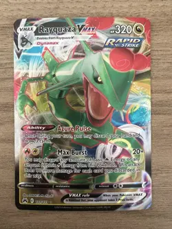 Pokemon TCG Rayquaza VMAX Holo Ultra Rare Card Crown Zenith 101/159 NM Condition - Image 1