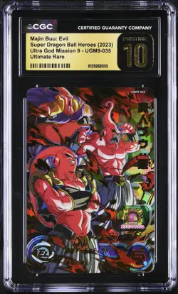 CGC 10 Majin Buu: Evil UGM9-035 Super Dragon Ball Heroes Card TCG 055 - Image 1
