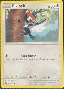 Pikipek 106/149 SM Base Set Regular - Pokemon Card - Image 1